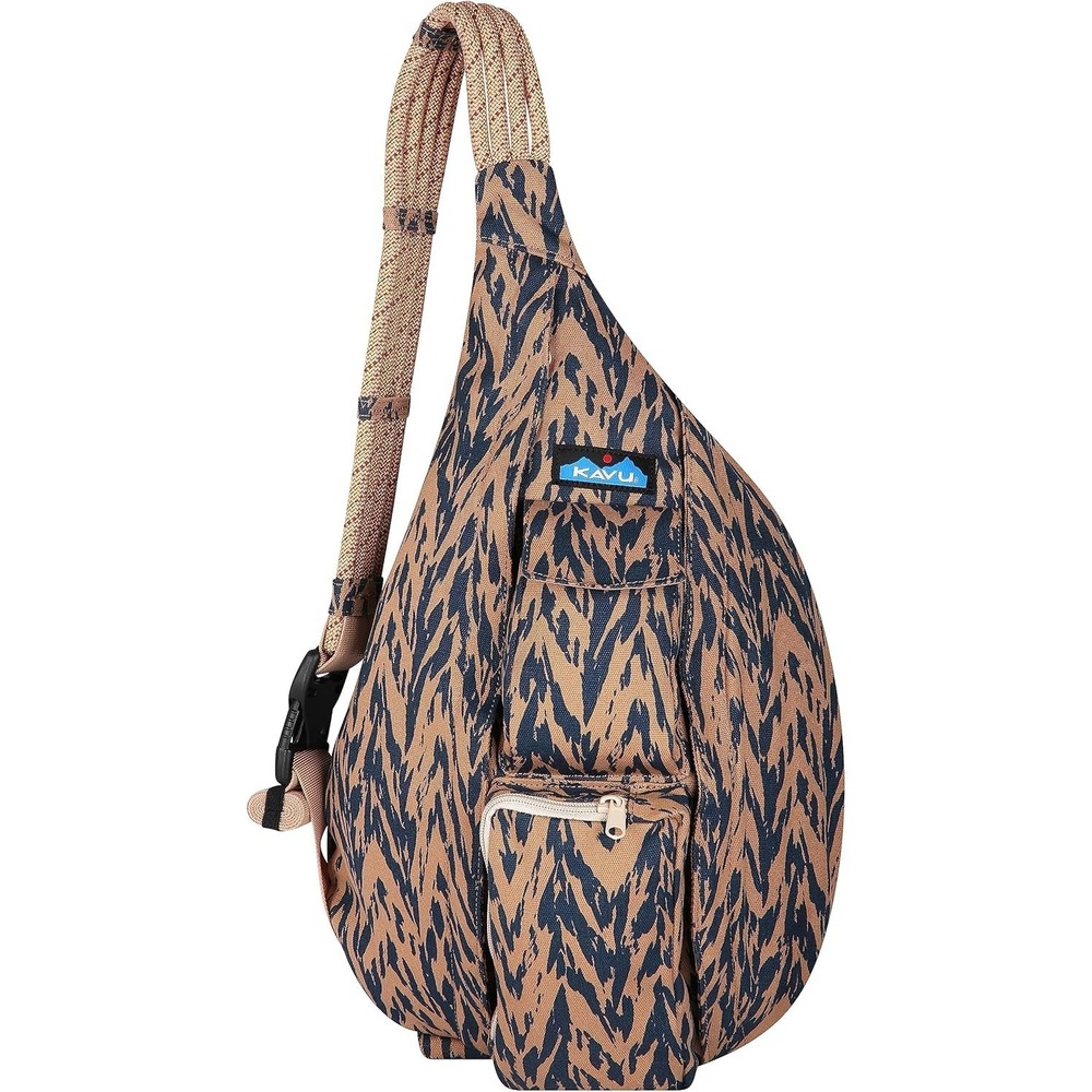 KAVU Rope Sling Crossbody Bag Chevron Shore Adjustable Strap New With Tags